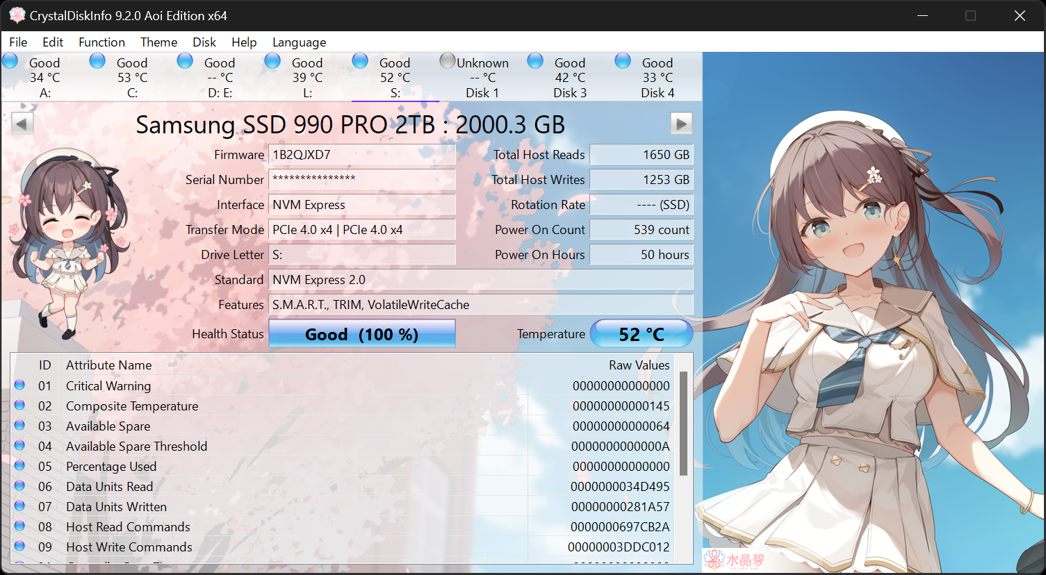 CrystalDiskInfo CrystalDiskInfo截图