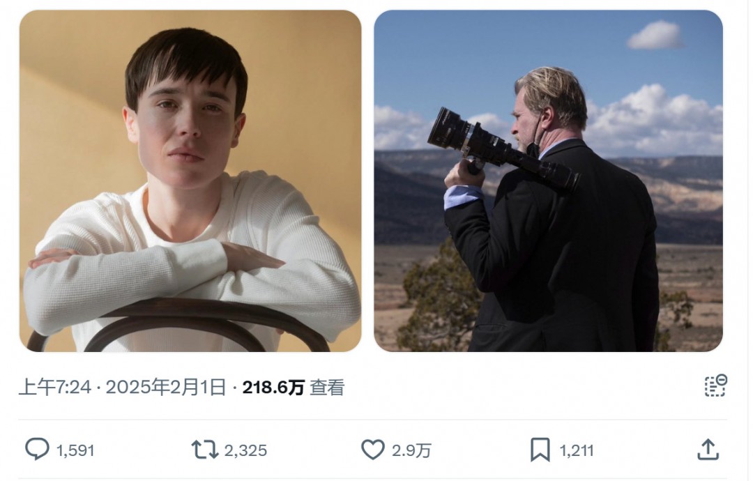 变性明星艾略特·佩吉加盟诺兰新片《奥德赛》